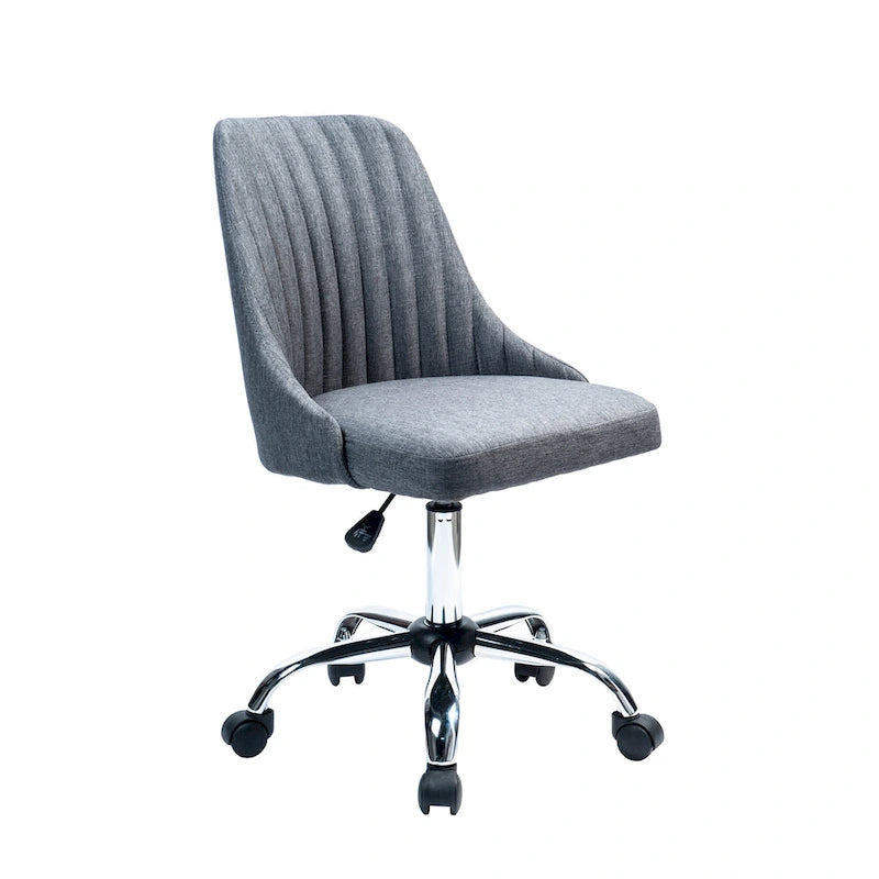 Porthos Home Jarvis Fabric Upholstered Office Chair with Chrome Base