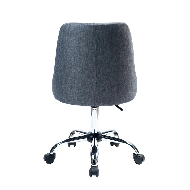 Porthos Home Jarvis Fabric Upholstered Office Chair with Chrome Base