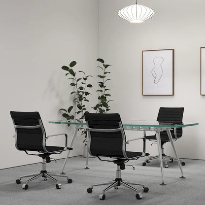 LUXMOD Ribbed Home Office Computer Chair Desk Chair