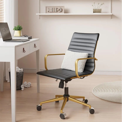 LUXMOD Ribbed Home Office Computer Chair Desk Chair