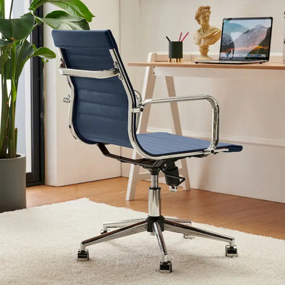 LUXMOD Ribbed Home Office Computer Chair Desk Chair