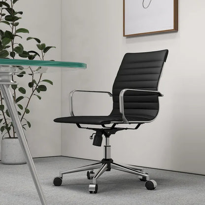 LUXMOD Ribbed Home Office Computer Chair Desk Chair
