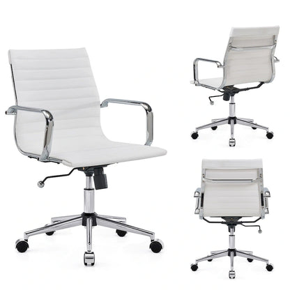 LUXMOD Ribbed Home Office Computer Chair Desk Chair