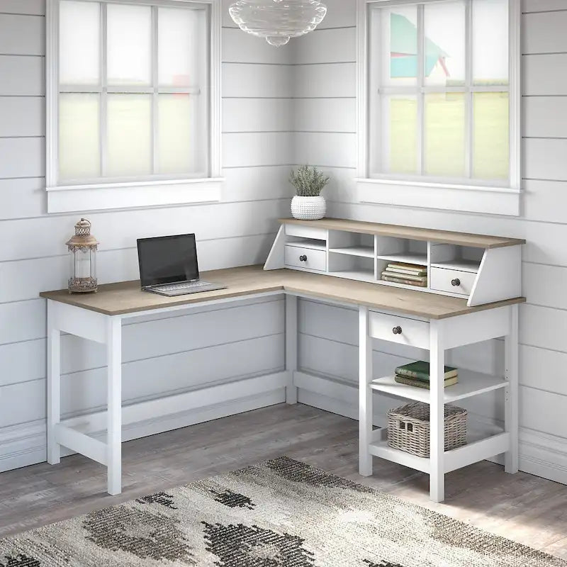 Mayfield 60W L Shaped Computer Desk with Organizer by Bush Furniture