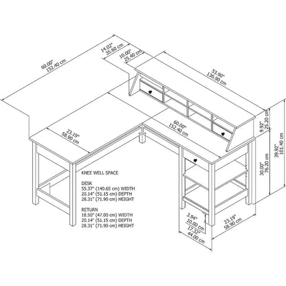 Mayfield 60W L Shaped Computer Desk with Organizer by Bush Furniture