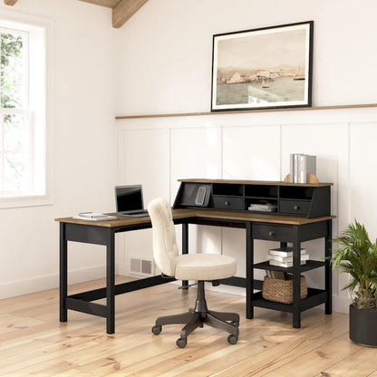 Mayfield 60W L Shaped Computer Desk with Organizer by Bush Furniture