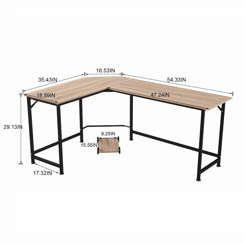 MCombo Corner L-Shape Gaming Desk, MDF 7121