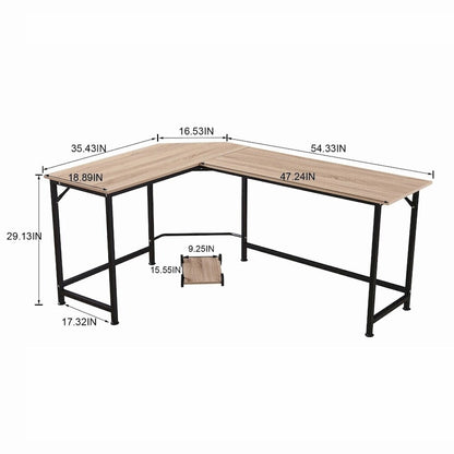 MCombo Corner L-Shape Gaming Desk, MDF 7121