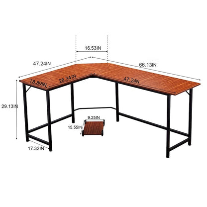MCombo Corner L-Shape Gaming Desk, MDF 7121
