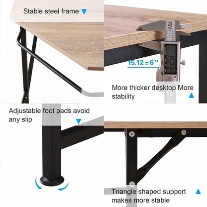 MCombo Corner L-Shape Gaming Desk, MDF 7121