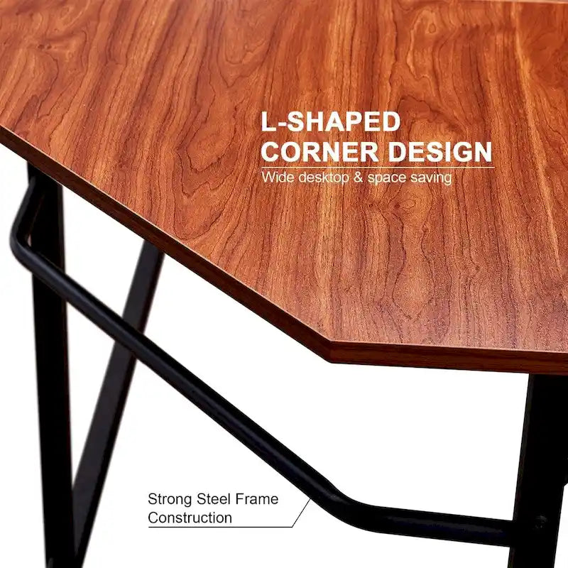 MCombo Corner L-Shape Gaming Desk, MDF 7121