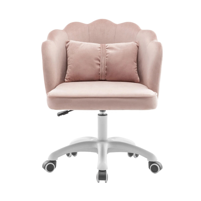 Porthos Home Taio Scalloped Velvet Office Chair with Nylon Base