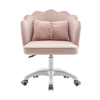 Porthos Home Taio Scalloped Velvet Office Chair with Nylon Base