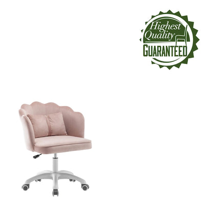 Porthos Home Taio Scalloped Velvet Office Chair with Nylon Base