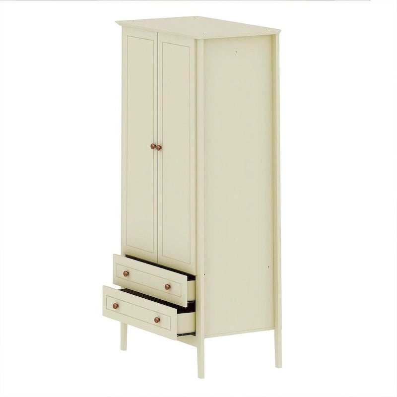 Manhattan Comfort Crown Full Wardrobe with Hanging and 2 Drawers