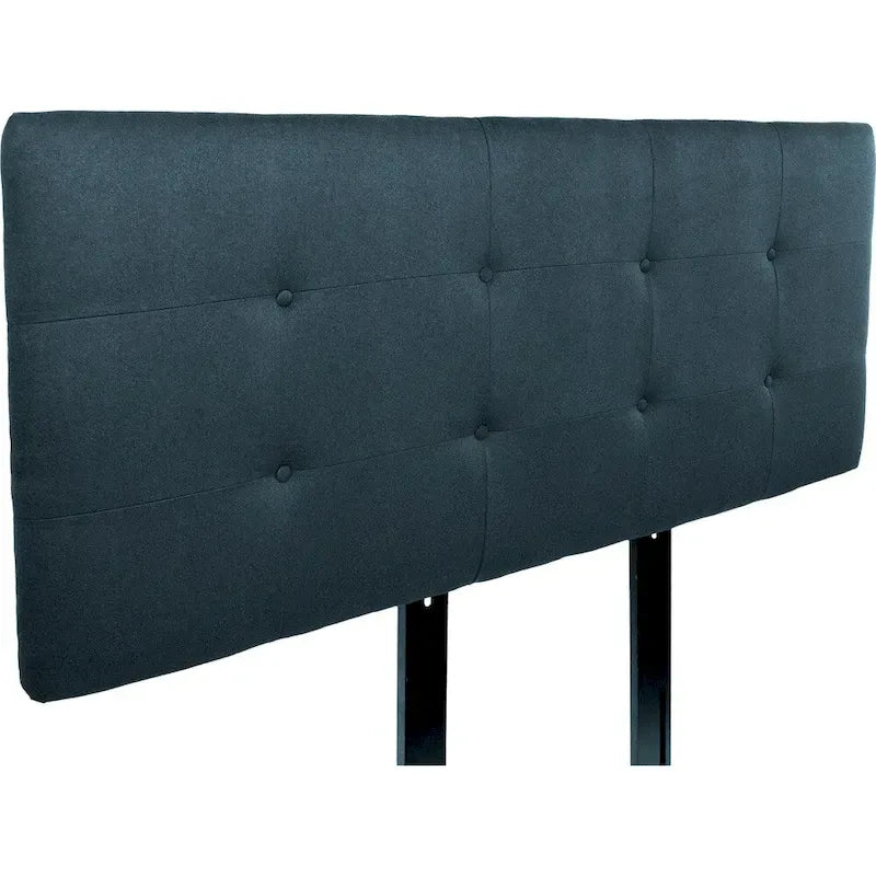 MJL Furniture Ali Testata Rivestita in Velluto Blu Notte con Bottoni Tuftati Collezione Obsession