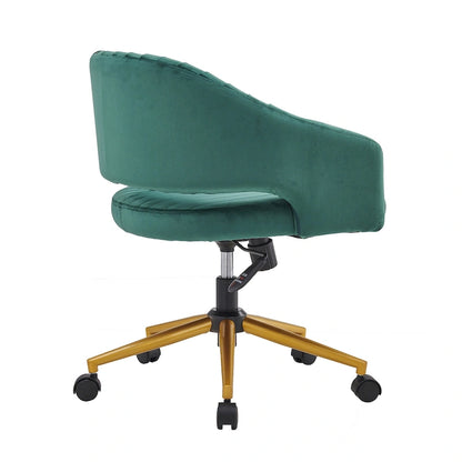 Modern Gold Office Chair Velvet Task Chair Swivel Height Adjustable Computer Chair