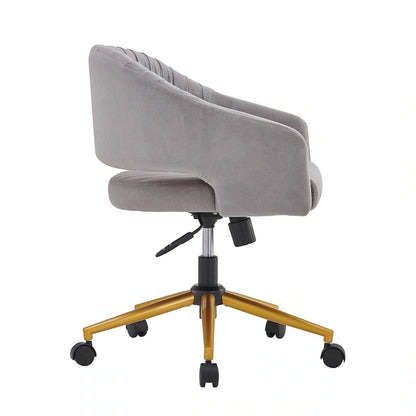 Modern Gold Office Chair Velvet Task Chair Swivel Height Adjustable Computer Chair
