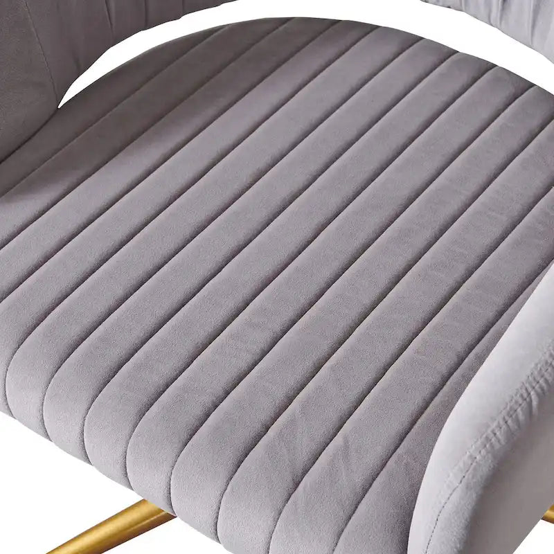 Modern Gold Office Chair Velvet Task Chair Swivel Height Adjustable Computer Chair