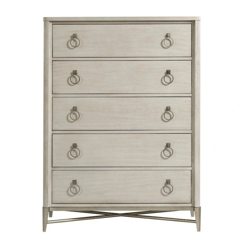 Roundhill Furniture Mantalia - Set camera da letto in legno massello, letto a pannelli, cassettiera, specchio, 2 comodini, comò e panca, Champagne
