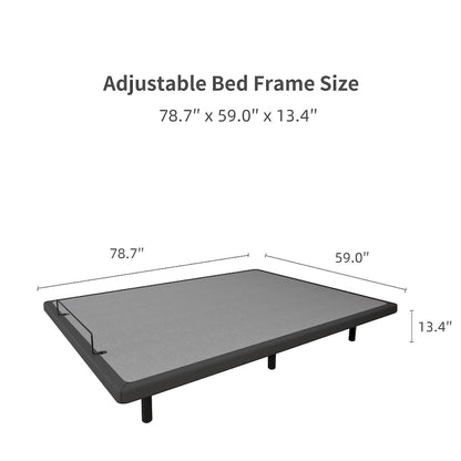 ESHINE Adjustable Bed Frame, with Massage