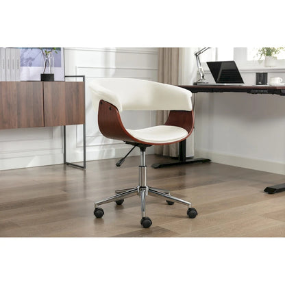 Carson Carrington Sauoarkrokur Faux Leather Office Chair with Chrome Base