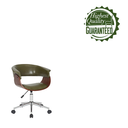 Carson Carrington Sauoarkrokur Faux Leather Office Chair with Chrome Base