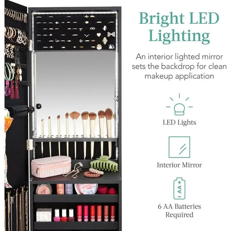 Specchiera portagioie a LED - 4.5 P x 14.5 L x 42.5 A