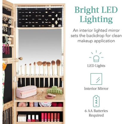 Specchiera portagioie a LED - 4.5 P x 14.5 L x 42.5 A