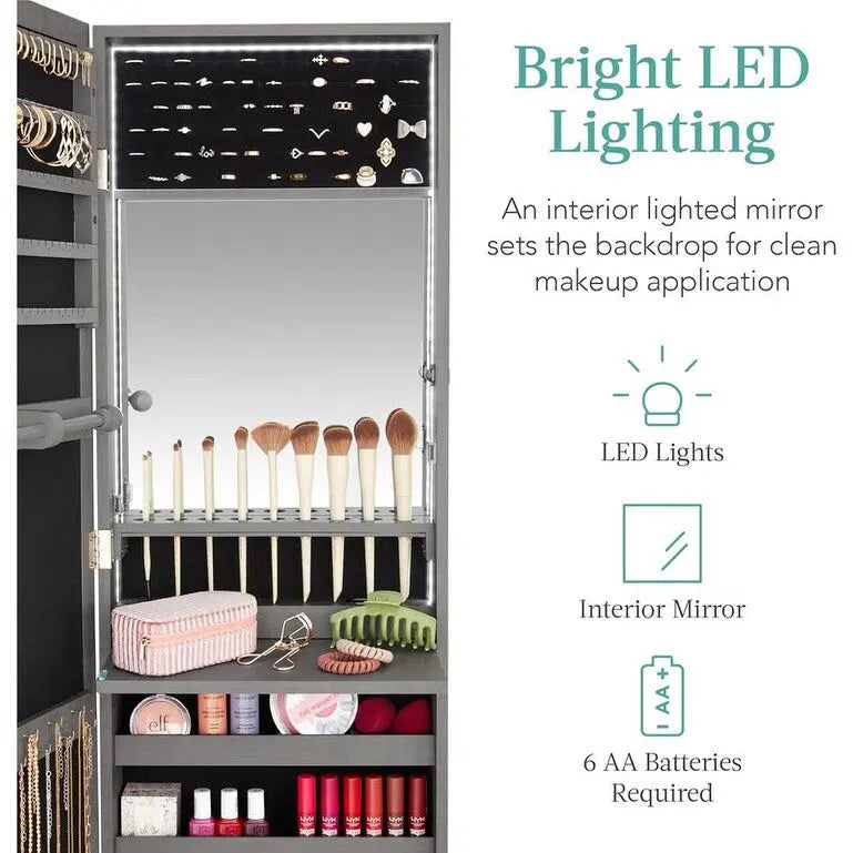 Specchiera portagioie a LED - 4.5 P x 14.5 L x 42.5 A