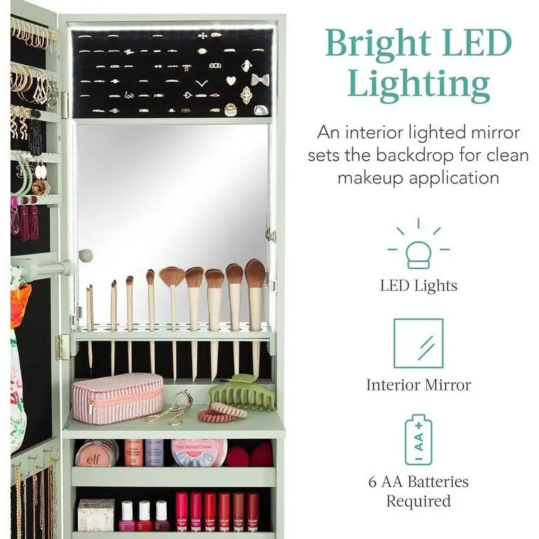 Specchiera portagioie a LED - 4.5 P x 14.5 L x 42.5 A