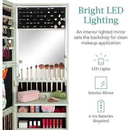 Specchiera portagioie a LED - 4.5 P x 14.5 L x 42.5 A