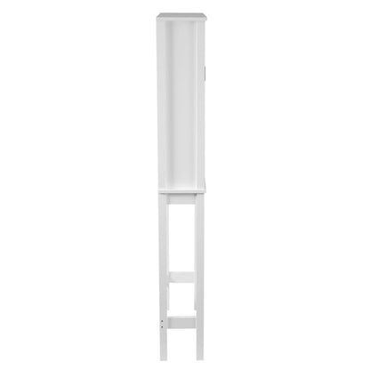 Mobiletto da bagno salvaspazio da sopra il WC in legno MDF bianco stile rustico
