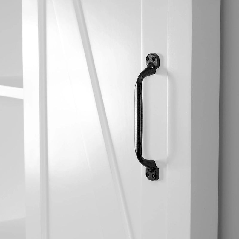 Mobiletto da bagno salvaspazio da sopra il WC in legno MDF bianco stile rustico
