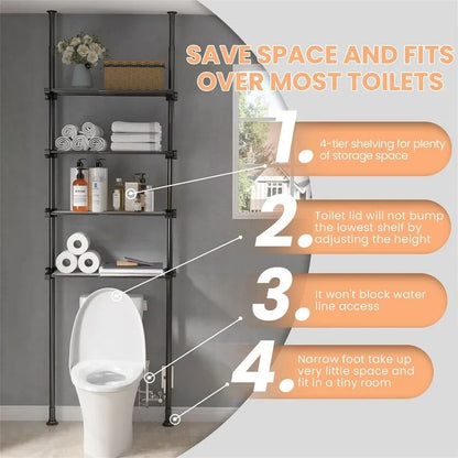 Over the Toilet Storage Cabinet - 10.6 D x 33 W x 116 H