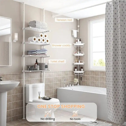 Over the Toilet Storage Cabinet - 10.6 D x 33 W x 116 H