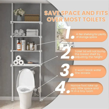 Over the Toilet Storage Cabinet - 10.6 D x 33 W x 116 H