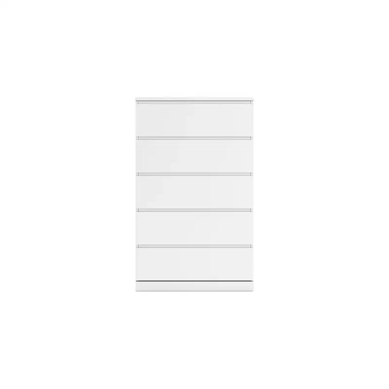 Signature Design by Ashley Onita Modern 5 Drawer Tall Dresser, White
