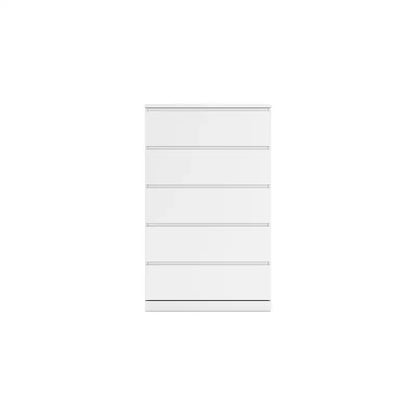Signature Design by Ashley Onita Modern 5 Drawer Tall Dresser, White
