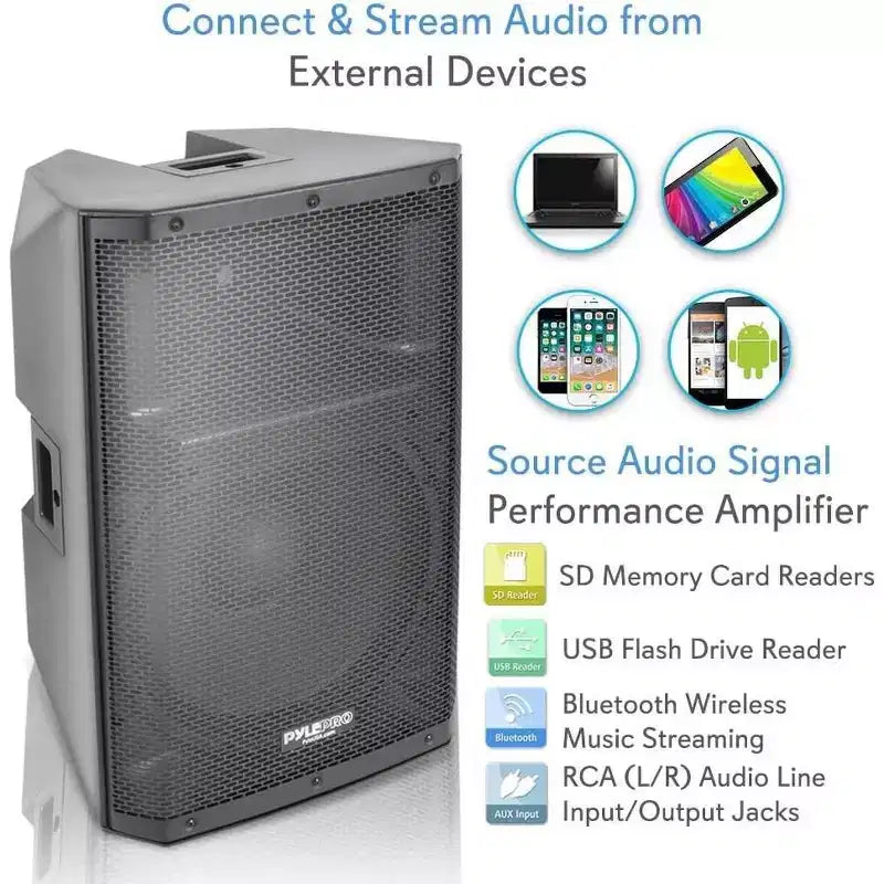 Pyle 15 1400W Bluetooth PA Speaker System - PADH15BTA