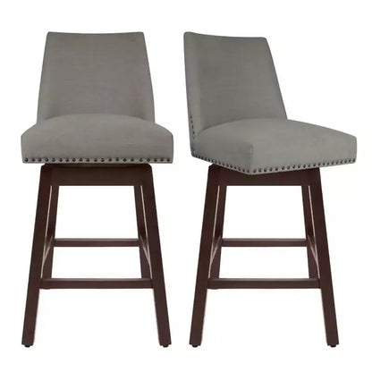 Hyleory 29.5'' Solid Wood Swivel Bar Stool(Set of 2)