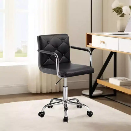 Sedia da lavoro VECELO con rotelle per scrivania da ufficio a casa, regolabile in altezza