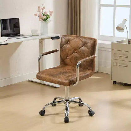 Sedia da lavoro VECELO con rotelle per scrivania da ufficio a casa, regolabile in altezza