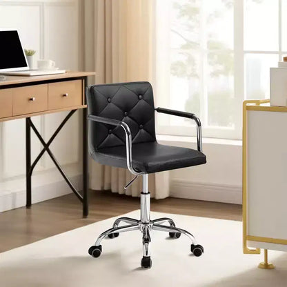 Sedia da lavoro VECELO con rotelle per scrivania da ufficio a casa, regolabile in altezza