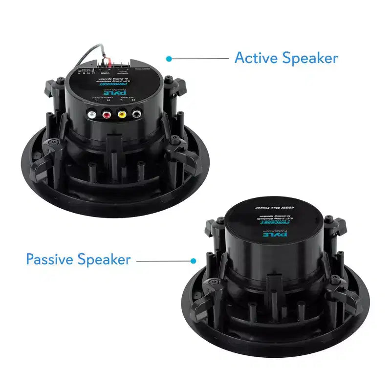 Sistema di Altoparlanti Bluetooth da Incasso a Parete/Soffitto Pyle da 6.5'' con Griglia Magnetica