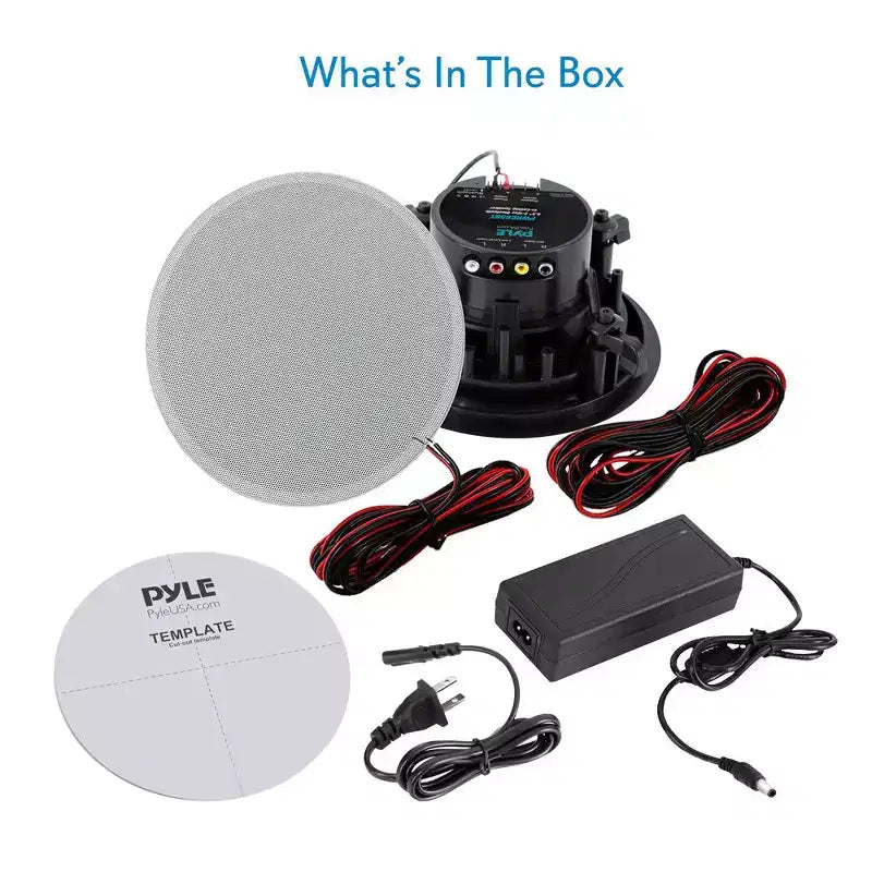 Sistema di Altoparlanti Bluetooth da Incasso a Parete/Soffitto Pyle da 6.5'' con Griglia Magnetica