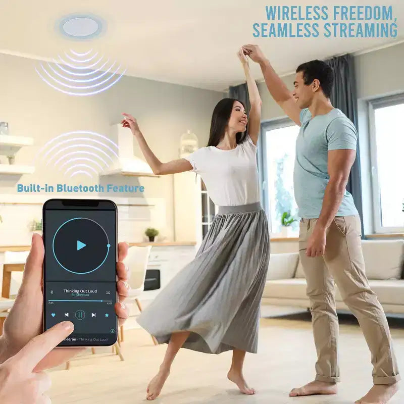 Altoparlanti Bluetooth da Soffitto/Parete per Streaming con Driver da 5.25", Connettività Wireless, Compatibili con Tutti i Dispositivi