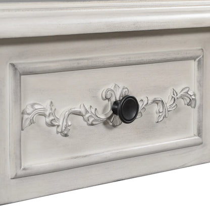 52 Modern and Contemporary Curved Console Table Sofa Table Entryway Table for Hallway Living Room with 4 Drawers and 1 Shelf