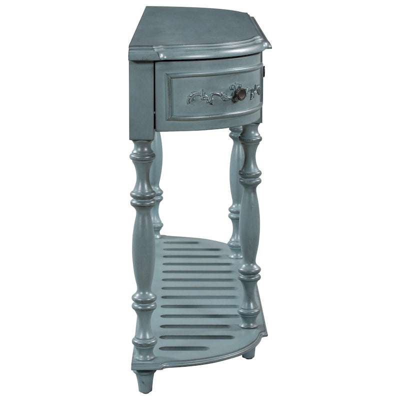 52 Modern and Contemporary Curved Console Table Sofa Table Entryway Table for Hallway Living Room with 4 Drawers and 1 Shelf