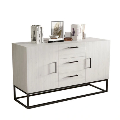 Credenza in Finto Legno con Mobiletto a 3 Cassetti